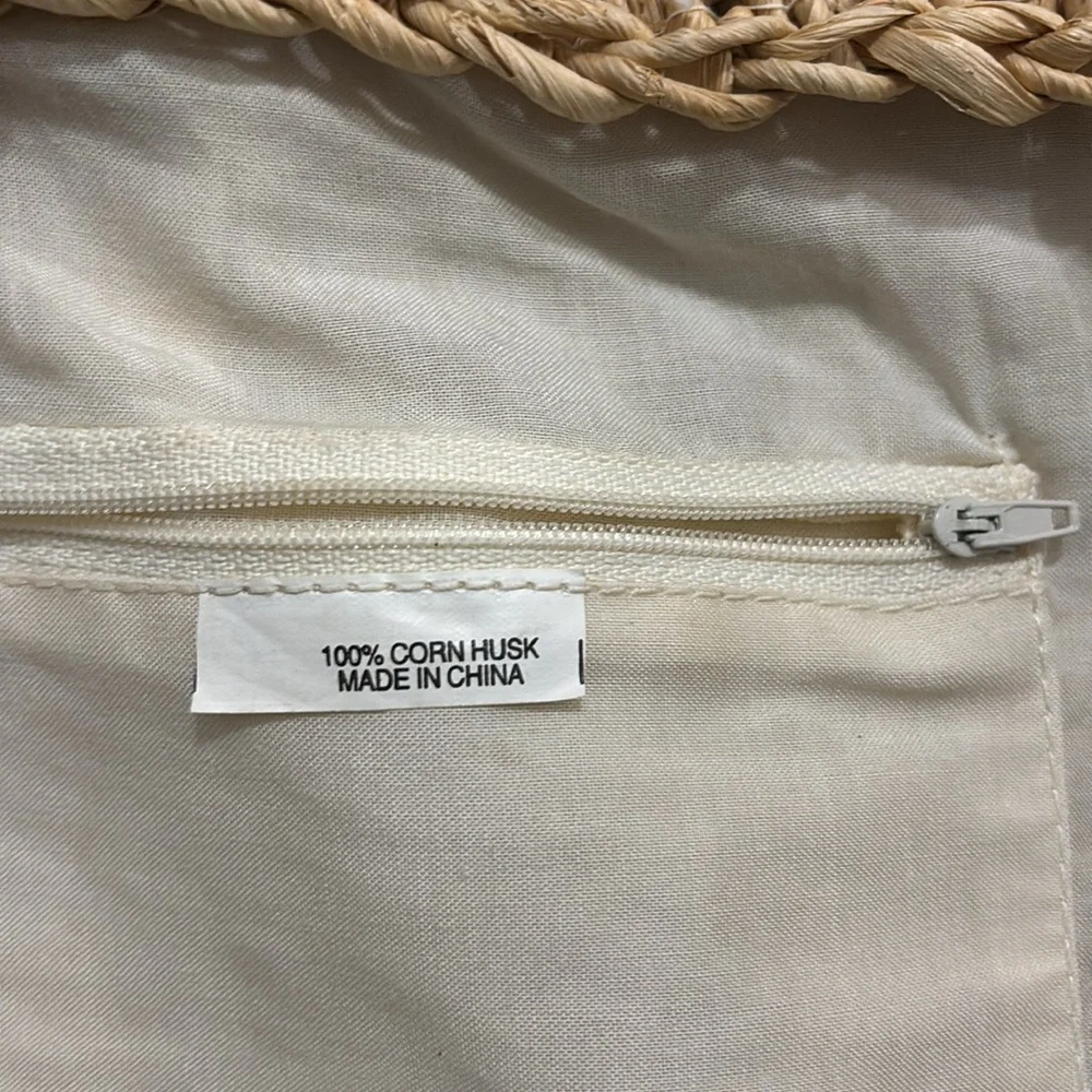 Backpack Beach Straw Woven Weekend Getaways Tan Bag - Picture 7 of 13